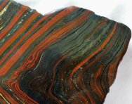 Paleoproterozoic Tiger Iron Stromatolite from Australia Ord Ranges, Pilbara Region, Hammersley Province, Western Australia